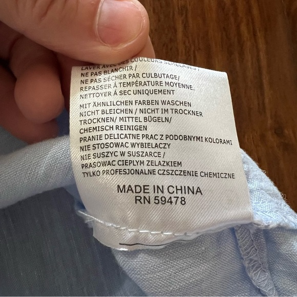 Malvin Hamburg-Germany Linen Light Blue Chambray Dress size Small - Picture 8 of 10